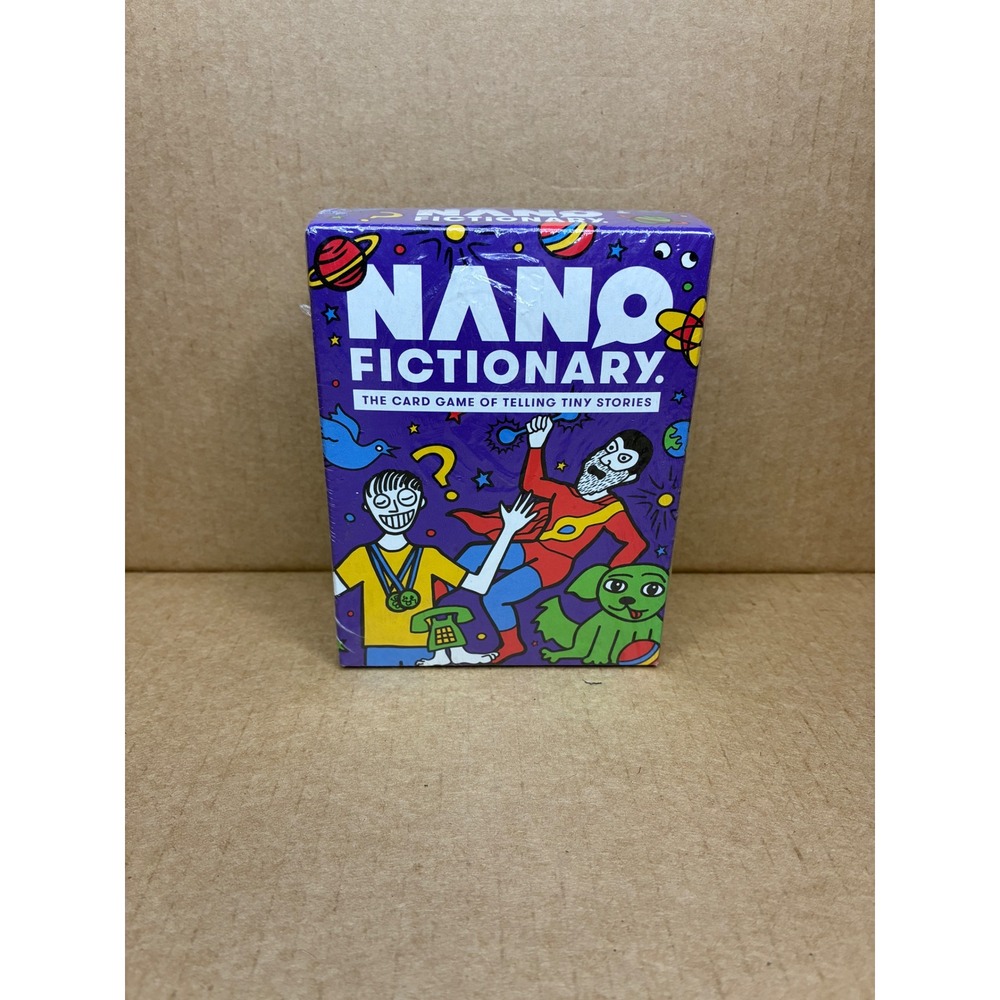 Looney Labs Card Game Purple Nano fictionary Storytelling Tiny Stories